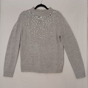 Women's Juicy Couture Gray Sequin Sweater Size Large
